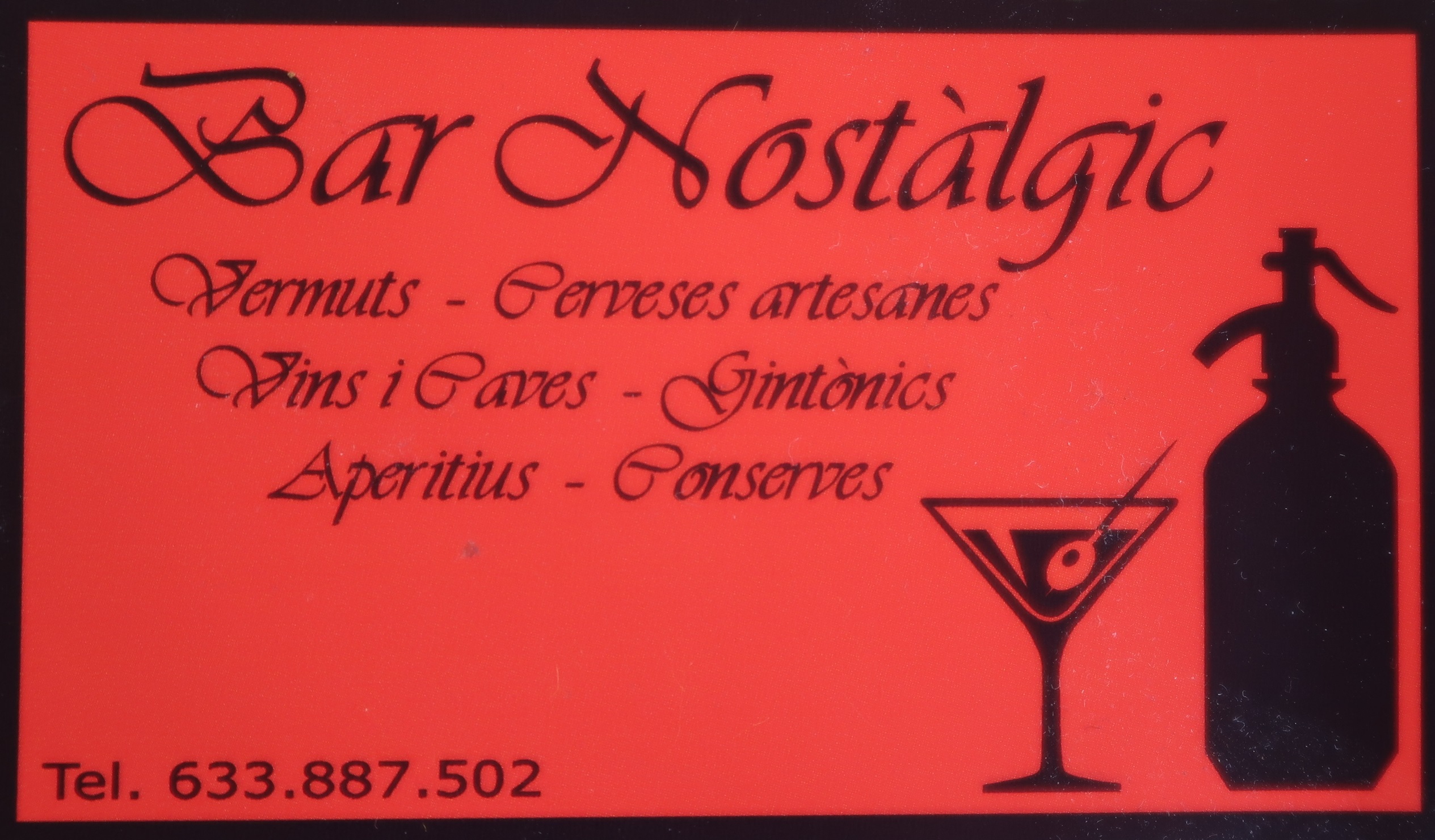 Bar Nostalgic business card